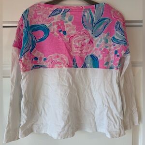 Lilly Pulitzer Girls Finn Top in Prosecco Pink Pinking Positive Top Size XS